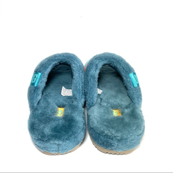 UGG Fluff You Men’s Slides Marina Blue Multi Comfort Beach 1123772 - Picture 9 of 11